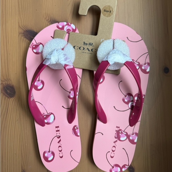 🍒 Coach Zayn Flip Flop With Cherry Print - Picture 10 of 11